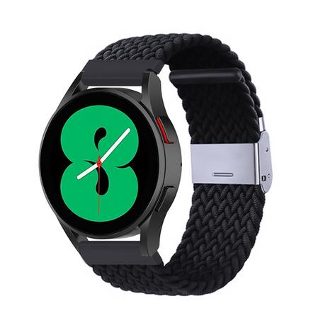 Braided nylon bandje - Zwart - Samsung Galaxy Watch 3 - 45mm