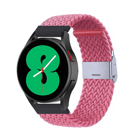 Braided nylon bandje - Roze - Samsung Galaxy Watch - 46mm / Samsung Gear S3