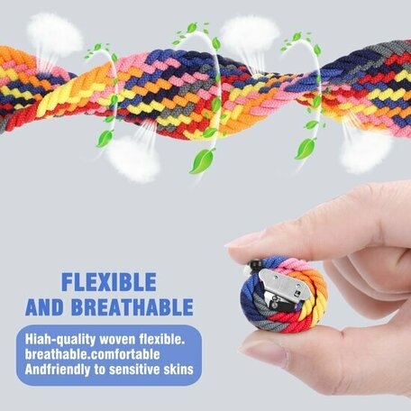 Braided nylon bandje - Blauw - Xiaomi Mi Watch / Xiaomi Watch S1 / S1 Pro / S1 Active / Watch S2