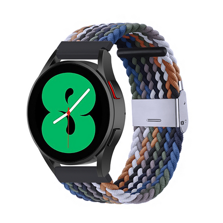 Braided nylon bandje - Multicolor Dark - Xiaomi Mi Watch / Xiaomi Watch S1 / S1 Pro / S1 Active / Watch S2