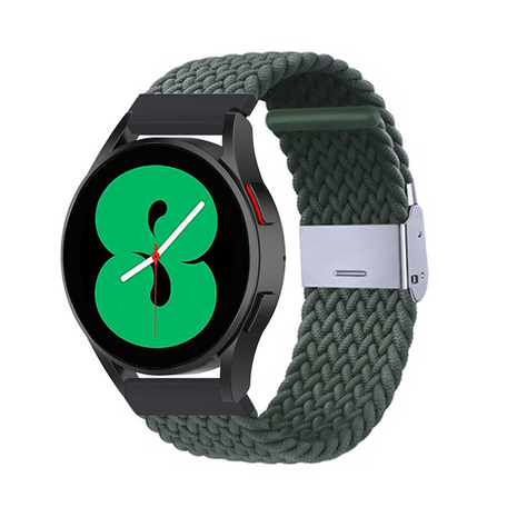 Braided nylon bandje - Donkergroen - Xiaomi Mi Watch / Xiaomi Watch S1 / S1 Pro / S1 Active / Watch S2