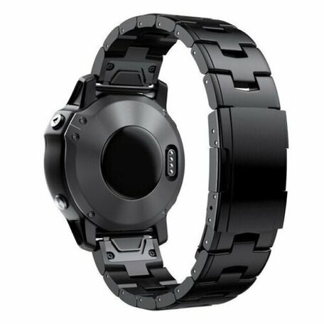 Titanium schakelband - Zwart - Garmin Fenix 7 / 6 / 5