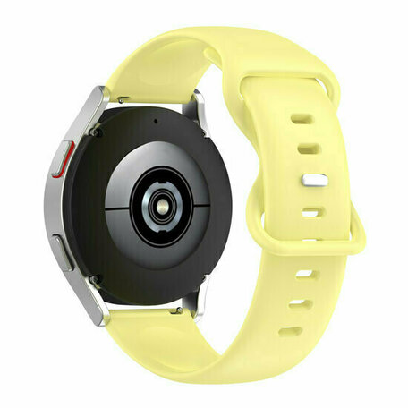 Solid color sportband - Geel - Huawei Watch GT 2 / GT 3 / GT 4 - 46mm