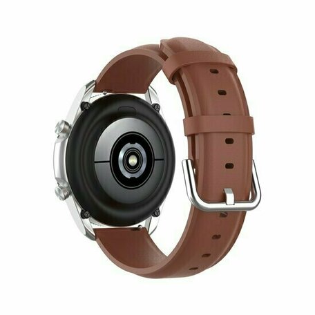 Classic leren bandje - Bruin - Huawei Watch GT 2 / GT 3 / GT 4 - 46mm