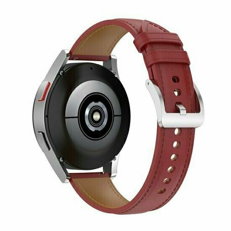 Luxe leren bandje - Bordeaux - Huawei Watch GT 2 / GT 3 / GT 4 - 46mm