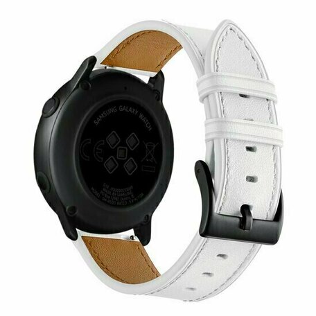 lederen bandje - Wit - Huawei Watch GT 2 / GT 3 / GT 4 - 46mm