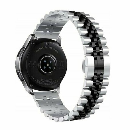 Stalen band - Zilver / zwart - Huawei Watch GT 2 / GT 3 / GT 4 - 46mm