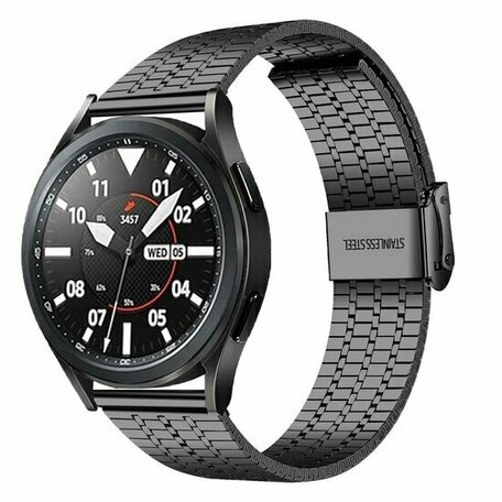 Stalen bandje - Zwart - Huawei Watch GT 2 / GT 3 / GT 4 - 46mm