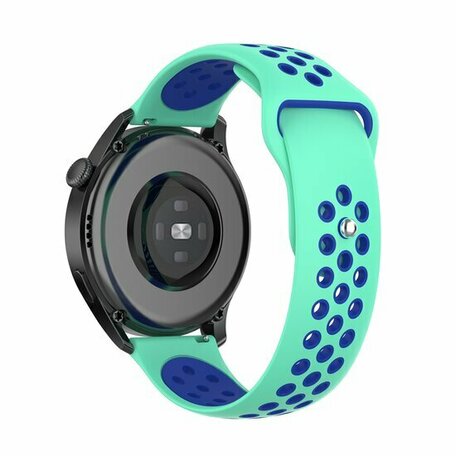 Sport Edition siliconen band - Mintgroen + blauw - Huawei Watch GT 2 Pro / GT 3 Pro - 46mm
