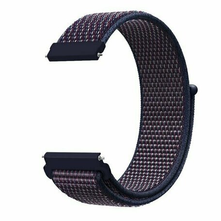 Sport Loop nylon bandje - Navy / donkerpaars gemêleerd - Huawei Watch GT 2 / GT 3 / GT 4 - 46mm