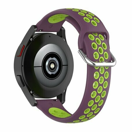 Siliconen sportbandje met gesp - Paars + groen - Huawei Watch GT 2 & GT 3 - 42mm