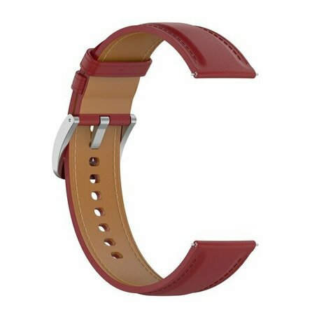 Luxe leren bandje - Bordeaux - Huawei Watch GT 2 & GT 3 - 42mm