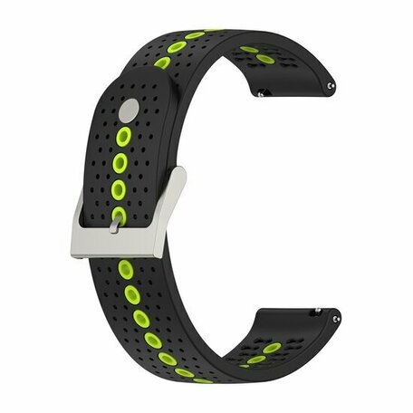 Dot Pattern bandje - Zwart met geel - Huawei Watch GT 2 & GT 3 - 42mm