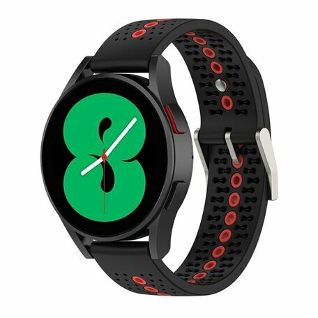 Dot Pattern bandje - Zwart met rood - Huawei Watch GT 2 & GT 3 - 42mm