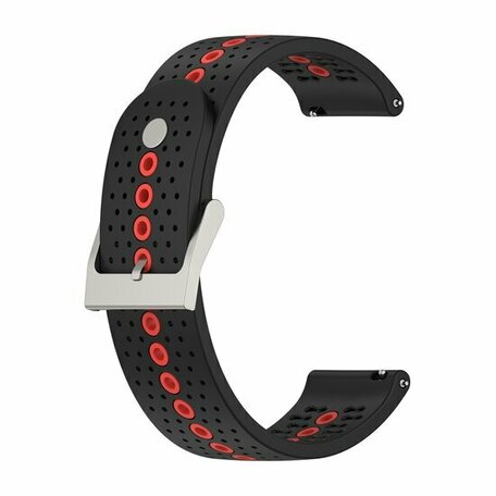 Dot Pattern bandje - Zwart met rood - Huawei Watch GT 2 & GT 3 - 42mm