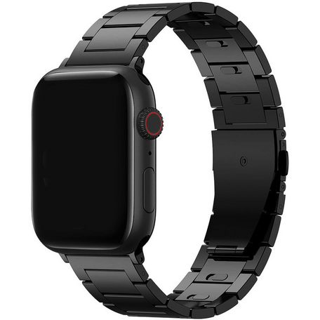Titanium band - Zwart - Geschikt voor Apple watch 42mm / 44mm / 45mm / 49mm