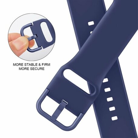Soft siliconen bandje met gespsluiting - Indigo - Geschikt voor Apple Watch 42mm / 44mm / 45mm / 49mm