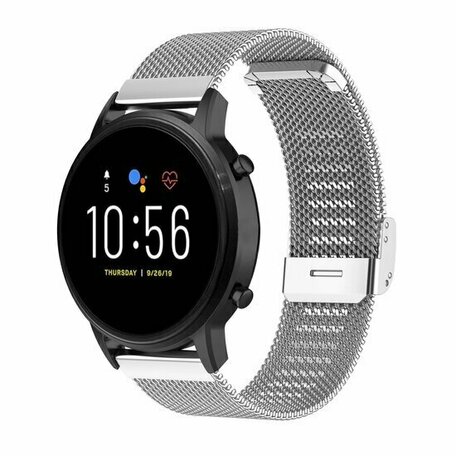 Milanese bandje met klemsluiting - Zilver - Huawei Watch GT 2 / GT 3 / GT 4 - 46mm