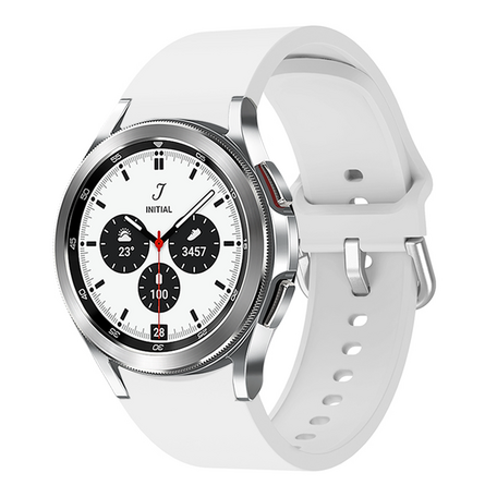 Samsung Galaxy Watch 4 Classic - 42mm & 46mm - Classic sportbandje - Wit