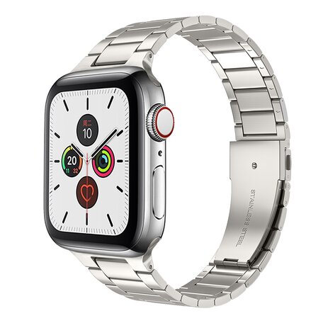 Stalen schakelband - Starlight / Sterrenlicht - Geschikt voor Apple watch 38mm / 40mm / 41mm