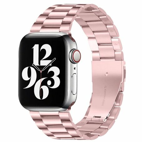 Stalen schakelband - Rosé pink - Geschikt voor Apple watch 38mm / 40mm / 41mm