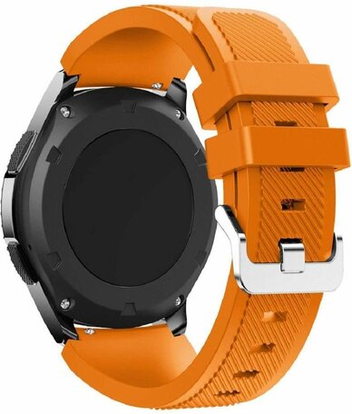 Siliconen sportbandje - Oranje - Geschikt voor Samsung Galaxy Watch 3 (45mm) - Galaxy Watch 46mm - Samsung Gear S3 Classic & Frontier