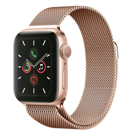 Milanese RVS bandje - Champagne goud - Geschikt voor Apple Watch 38mm / 40mm / 41mm