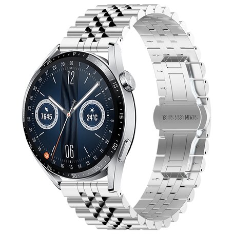 Stalen band - Zilver - Huawei Watch GT 2 / GT 3 / GT 4 - 46mm
