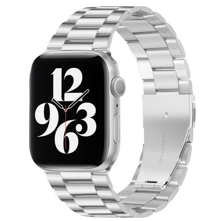 Stalen schakelband - Zilver - Geschikt voor Apple watch 42mm / 44mm / 45mm / 49mm