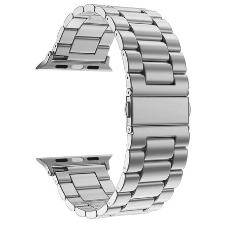 Stalen schakelband - Zilver - Geschikt voor Apple watch 42mm / 44mm / 45mm / 49mm