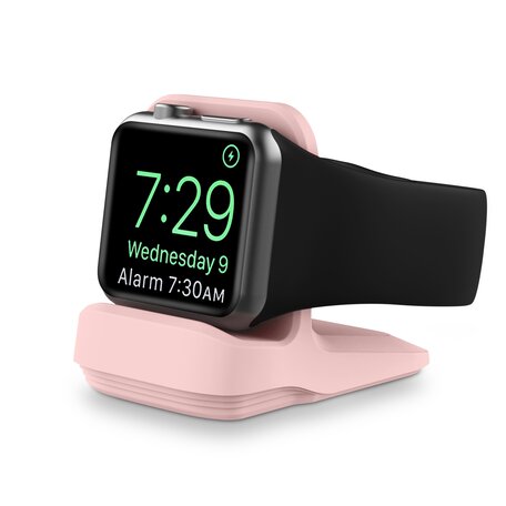 Siliconen Apple Watch houder - Roze - Geschikt voor alle series Apple Watch