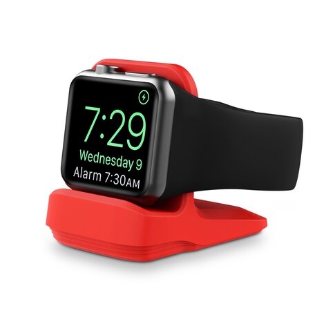 Siliconen Apple Watch houder - Rood - Geschikt voor alle series Apple Watch