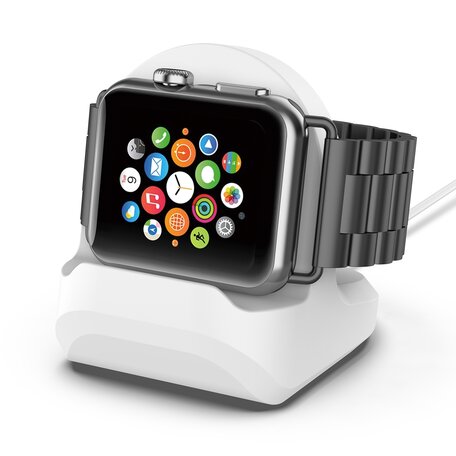 Apple Watch houder voor opladen - Siliconen - Wit - Geschikt voor Apple Watch