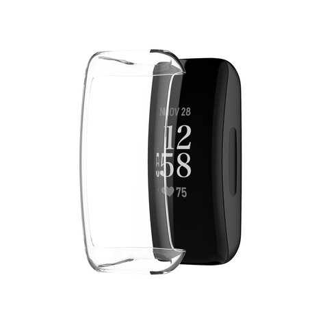 Fitbit Inspire 2 TPU case (volledig beschermd) - Transparant