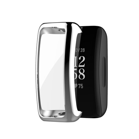 Fitbit Inspire 2 TPU case (volledig beschermd) - Zilver