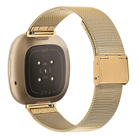 Fitbit Versa 3/4 & Sense 1/2 - Milanese bandje met klemsluiting - Goud