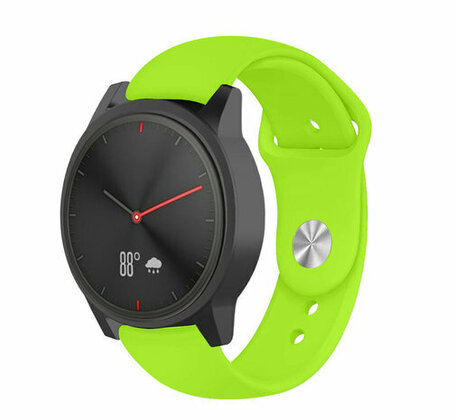 Garmin Venu 3s / Vivoactive 4s / Venu 2s / Vivomove 3s / Forerunner 255s - Sportbandje - Maat: Small - Lichtgroen