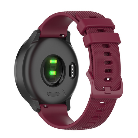 Garmin Venu 3s / Vivoactive 4s / Venu 2s / Vivomove 3s / Forerunner 255s - Sportband met motief - Wijnrood