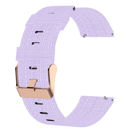 Garmin Venu 3s / Vivoactive 4s / Venu 2s / Vivomove 3s / Forerunner 255s - Canvas nylon bandje - Lila