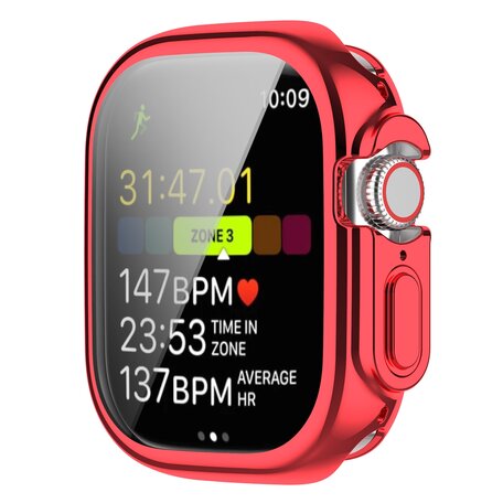 Apple Watch Ultra TPU case - Volledig beschermd - Rood - Geschikt voor Apple Watch 49mm (Ultra)