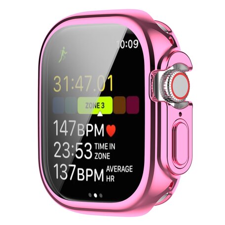 Apple Watch Ultra TPU case - Volledig beschermd - Roze - Geschikt voor Apple Watch 49mm