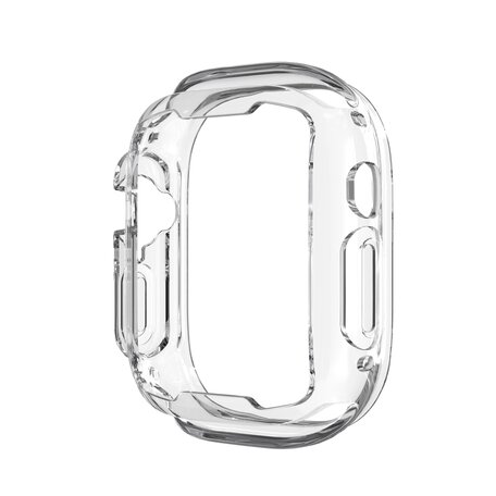 Apple Watch Ultra  siliconen case (open front) - Transparant - Geschikt voor Apple Watch 49mm (Ultra)