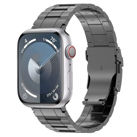 Titanium Premium Link bandje  - Space Grey - Geschikt voor Apple Watch 42mm / 44mm / 45mm / 49mm