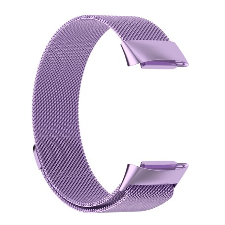 Milanese bandje - Paars - Geschikt voor FitBit Charge 5 & 6