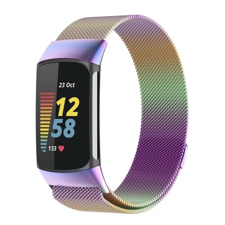 Milanese bandje - Multicolor - Geschikt voor Charge 5 & 6