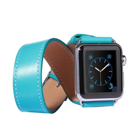 Kakapi Double Strap bandje - Turquoise - Geschikt voor Apple Watch 42mm / 44mm / 45mm / 49mm