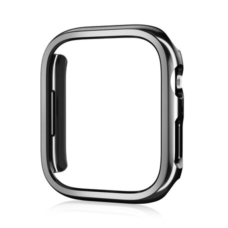 Hard case 41mm (open front) - Zwart (glans) - Geschikt voor Apple Watch 41mm