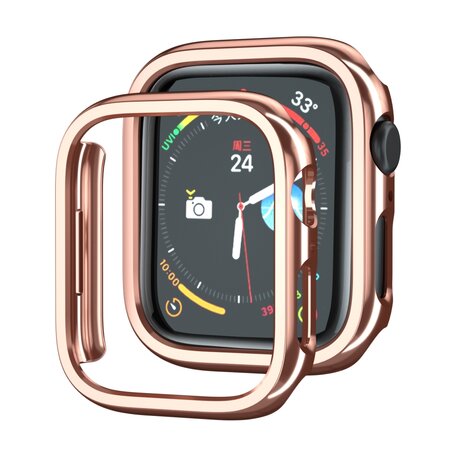 Hard case 45mm (open front) - Rosé goud (glans) - Geschikt voor Apple Watch 45mm