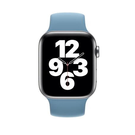 Solo Loop Link serie bandje - Maat: L - Blauw - Geschikt voor Apple Watch 38mm / 40mm / 41mm / 42mm