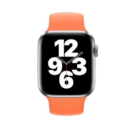 Solo Loop Link serie bandje - Maat: S - Oranje - Geschikt voor Apple Watch 44mm / 45mm / 46mm / 49mm